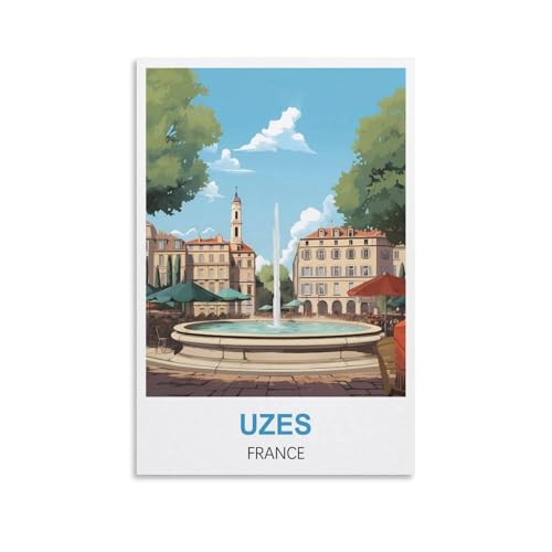 Puzzle 1000 Teile für Erwachsene, Puzzles für Erwachsene, Uzes France-Puzzle-Sets für anspruchsvolle Puzzlespiele und Familienspiele, 52 x 38 cm von AFHMZ