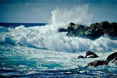 Puzzle 1000 Teile für Erwachsene, Wellen, die auf Felsen krachen, Lernspiele, Denksport-Puzzle für Kinder, 1000 Teile, 70 x 50 cm Puzzle 1000 Teile für Erwachsene, Wellen, die auf Felsen krachen, Lernspiele, Denksport-Puzzle für Kinder, 1000 Teile, 70 x 50 cm von AFHMZ