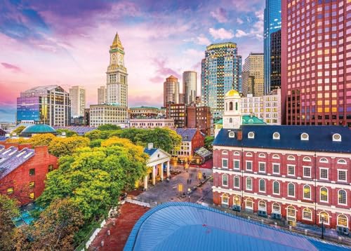 Puzzle 1000 Teile für Erwachsene Boston, dick, stabil, präzise, ​​ineinander greifend, ab 14 Jahren, Puzzle, Familienspiel, 38 x 26 cm von AFHMZ