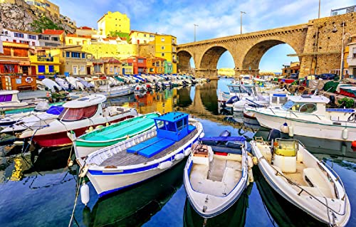 Puzzle 200 Teile Kind Junge Stadt Meer Brücke Küste Frankreich Sonniges Boot Marseille 35x25CM Puzzle 200 Teile Kind Junge Stadt Meer Brücke Küste Frankreich Sonniges Boot Marseille 35x25CM von AFHMZ