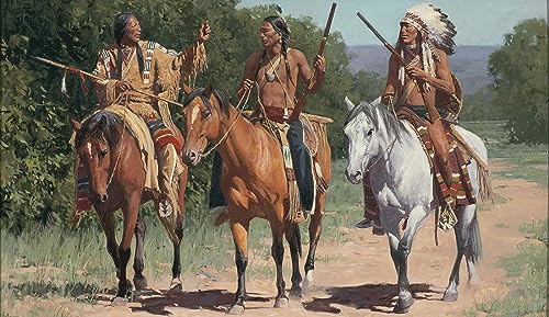 Puzzle 200 Teile für Erwachsene und Kinder, Indianer-Pferde-Puzzle für die Heimdekoration, 35 x 25 cm Puzzle 200 Teile für Erwachsene und Kinder, Indianer-Pferde-Puzzle für die Heimdekoration, 35 x 25 cm von AFHMZ