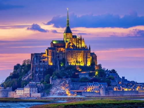 Puzzle 2000 Teile, Die Stadt Mont Saint-Michel am Abend klassisches Puzzle 100x70CM Puzzle 2000 Teile, Die Stadt Mont Saint-Michel am Abend klassisches Puzzle 100x70CM von AFHMZ