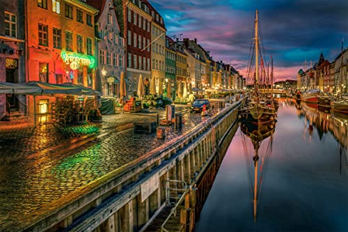 Puzzle 2000 Teile für Erwachsene, Mini-Puzzle Kopenhagen, für Teenager, Kinder, Familie, anspruchsvolle Spiele, Unterhaltungsspielzeug, Geschenke, 70 x 100 cm von AFHMZ