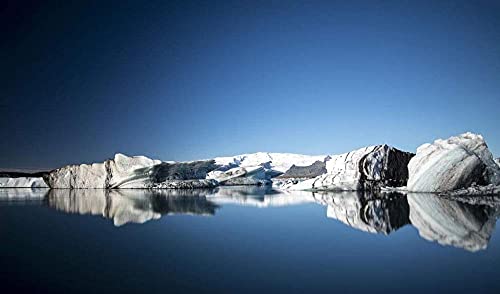Puzzle 500 Teile Puzzle für Erwachsene, Gletscher am See, Kinderkunst, DIY, Freizeitspiel, lustiges Spielzeug, Geschenk, geeignet für Familienfreunde, 52 x 38 cm von AFHMZ