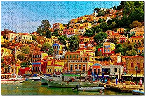 Puzzle Griechenland Symi 1000-teiliges Puzzle für Erwachsene und Familien, aus Holz, Reisegeschenk, Souvenir, 70 x 50 cm Puzzle Griechenland Symi 1000-teiliges Puzzle für Erwachsene und Familien, aus Holz, Reisegeschenk, Souvenir, 70 x 50 cm von AFHMZ