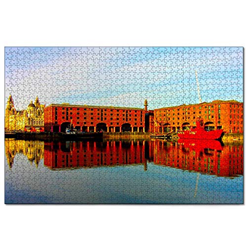 Puzzle Großbritannien England Albert Dock Liverpool 100-teiliges Puzzle für Erwachsene und Familien, Reisegeschenk, Souvenir, 45,5 x 35,5 cm Puzzle Großbritannien England Albert Dock Liverpool 100-teiliges Puzzle für Erwachsene und Familien, Reisegeschenk, Souvenir, 45,5 x 35,5 cm von AFHMZ