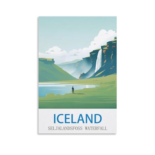 Puzzle Island Seljalandsfoss Wasserfall für Erwachsene, Lernspiel, Herausforderungsspielzeug, 2000 Teile, Puzzle für Erwachsene und Kinder, Lernspiele, Heimdekoration, 100 x 70 cm von AFHMZ