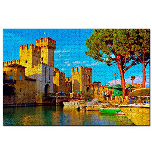 Puzzle Italien Scaligerburg Sirmione, 100-teiliges Puzzle für Erwachsene und Familien, Reisegeschenk, Souvenir, 45,5 x 35,5 cm Puzzle Italien Scaligerburg Sirmione, 100-teiliges Puzzle für Erwachsene und Familien, Reisegeschenk, Souvenir, 45,5 x 35,5 cm von AFHMZ