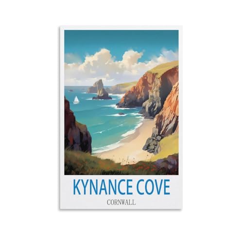 Puzzle Kynance Cove Cornwall für Erwachsene, Lernspiel, Herausforderungsspielzeug, 1000 Teile, Puzzle für Erwachsene und Kinder, Lernspiele, Heimdekoration, 52 x 38 cm von AFHMZ
