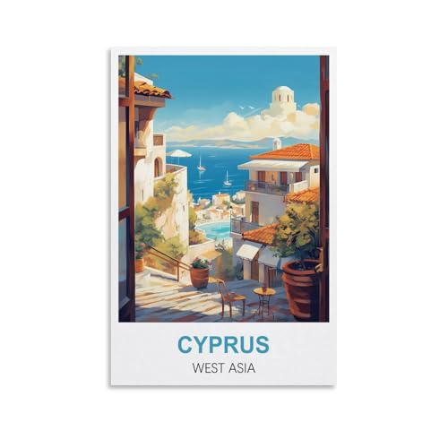 Puzzle Zypern Westasien für Erwachsene, Lernspiel, Herausforderungsspielzeug, 1000 Teile, Puzzle für Erwachsene und Kinder, Lernspiele, Heimdekoration, 70 x 50 cm von AFHMZ