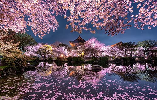 Puzzle für Erwachsene, 100 Teile, Lichter der Stadt, Nachtlichter, Frühling, japanische Kirschblüten, 45,5 x 35,5 cm Puzzle für Erwachsene, 100 Teile, Lichter der Stadt, Nachtlichter, Frühling, japanische Kirschblüten, 45,5 x 35,5 cm von AFHMZ