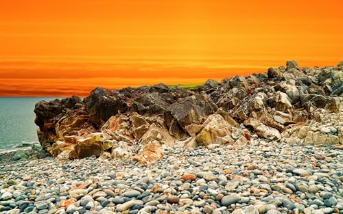 Puzzle für Erwachsene, 200 Teile, Naturlandschaft, orangefarbener Himmel, 35 x 25 cm Puzzle für Erwachsene, 200 Teile, Naturlandschaft, orangefarbener Himmel, 35 x 25 cm von AFHMZ