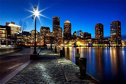 Puzzle für Erwachsene, 2000 Teile, Boston, Nachtbeleuchtung, Wolkenkratzer-Muster, Puzzle-Spiele, Heimdekoration, Geschenke für Freunde, 2000 Teile, 100 x 70 cm von AFHMZ