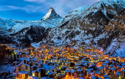 Puzzle für Erwachsene, 300 Teile, 3D-Puzzle zum Selbermachen, Schweiz, Zermatt, Landschaften, 38 x 26 cm Puzzle für Erwachsene, 300 Teile, 3D-Puzzle zum Selbermachen, Schweiz, Zermatt, Landschaften, 38 x 26 cm von AFHMZ