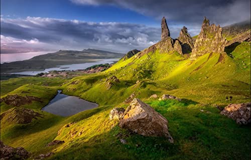 Puzzle für Erwachsene, 500 Teile, Naturschönheit, Sonne, See, Schottland, 52 x 38 cm von AFHMZ