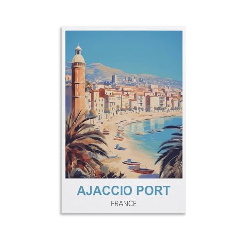Puzzle für Erwachsene, Ajaccio Port France, Papierpuzzle 1000 Teile, Spielzeug für Erwachsene, Dekompressionsspiel, 70 x 50 cm von AFHMZ