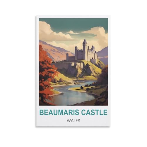 Puzzle für Erwachsene, Beaumaris Castle Wales, Puzzle für Erwachsene, Lernspiel, Herausforderungsspielzeug, 1000 Teile, 70 x 50 cm von AFHMZ