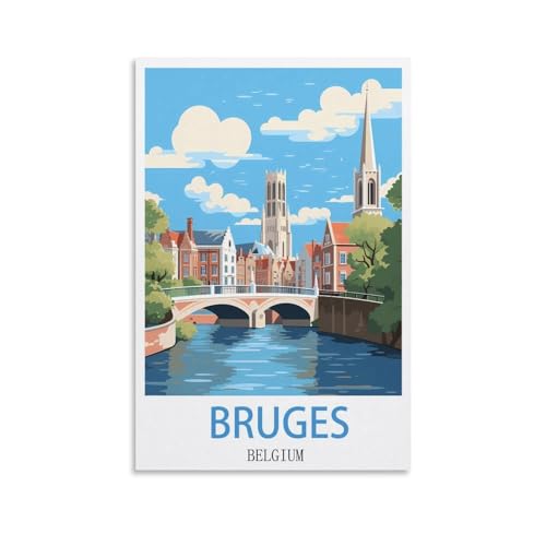 Puzzle für Erwachsene, Brügge, Belgien, Poster, Papierpuzzle 2000 Teile, Spielzeug für Erwachsene, Dekompressionsspiel, 100 x 70 cm von AFHMZ