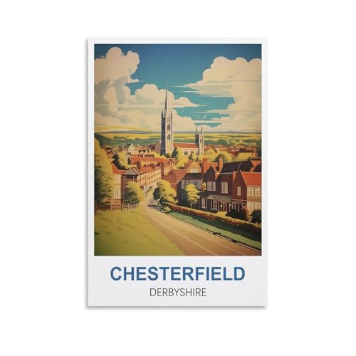 Puzzle für Erwachsene, Chesterfield Derbyshire, Puzzle für Erwachsene, Lernspiel, Herausforderungsspielzeug, 2000 Teile, 100 x 70 cm von AFHMZ