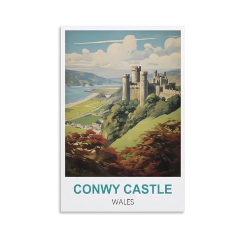 Puzzle für Erwachsene, Conwy Castle Wales, Puzzle für Erwachsene, Lernspiel, Herausforderungsspielzeug, 1000 Teile, 70 x 50 cm von AFHMZ
