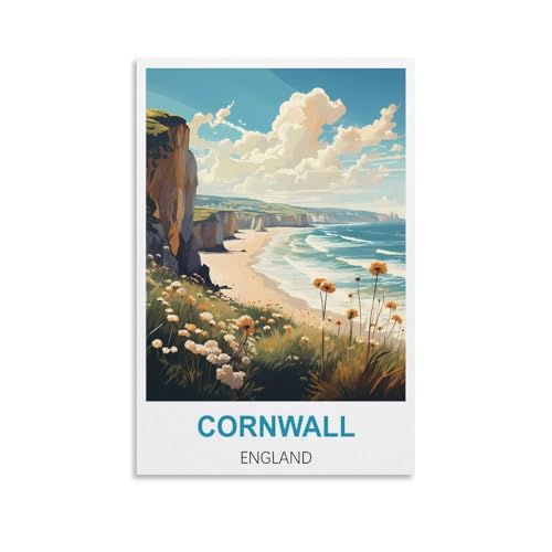 Puzzle für Erwachsene, Cornwall England Poster Papierpuzzle 2000 Teile Spielzeug für Erwachsene Dekompressionsspiel 100x70cm von AFHMZ
