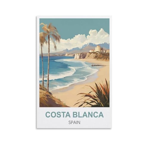 Puzzle für Erwachsene, Costa Blanca, Spanien, Puzzle für Erwachsene, Lernspiel, Herausforderungsspielzeug, 1000 Teile, 70 x 50 cm von AFHMZ
