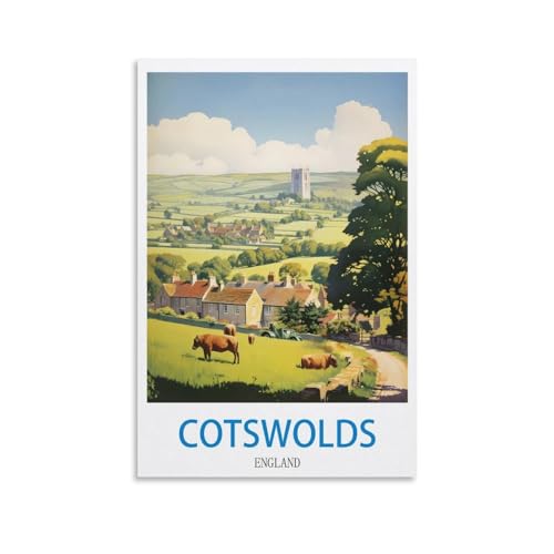 Puzzle für Erwachsene, Cotswolds, England, Puzzles für Erwachsene, Lernspiel, Herausforderungsspielzeug, 2000 Teile, 100 x 70 cm von AFHMZ