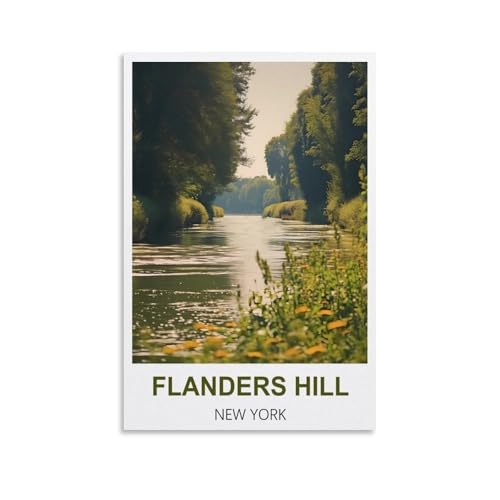 Puzzle für Erwachsene, Flanders Hill New York Poster Papierpuzzle 1000 Teile Spielzeug für Erwachsene Dekompressionsspiel 70x50cm von AFHMZ