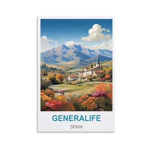 Puzzle für Erwachsene, Generalife Spanien, Puzzle für Erwachsene, Lernspiel, Herausforderungsspielzeug, 2000 Teile, 100 x 70 cm von AFHMZ