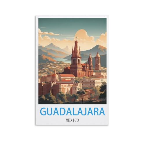 Puzzle für Erwachsene, Guadalajara, Mexiko-Poster, Papierpuzzle 1000 Teile, Spielzeug für Erwachsene, Dekompressionsspiel, 70 x 50 cm von AFHMZ