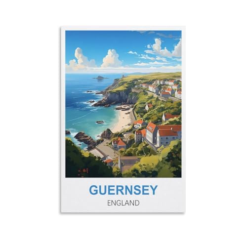 Puzzle für Erwachsene, Guernsey, England, Puzzle für Erwachsene, Lernspiel, Herausforderungsspielzeug, 2000 Teile, 100 x 70 cm von AFHMZ