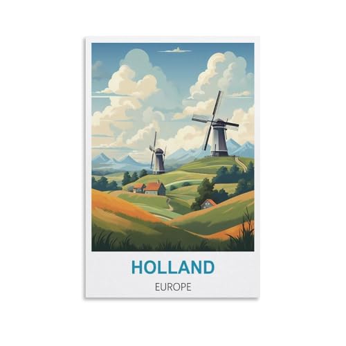 Puzzle für Erwachsene, Holland-Europa-Poster, Papierpuzzle 1000 Teile, Spielzeug für Erwachsene, Dekompressionsspiel, 70 x 50 cm von AFHMZ