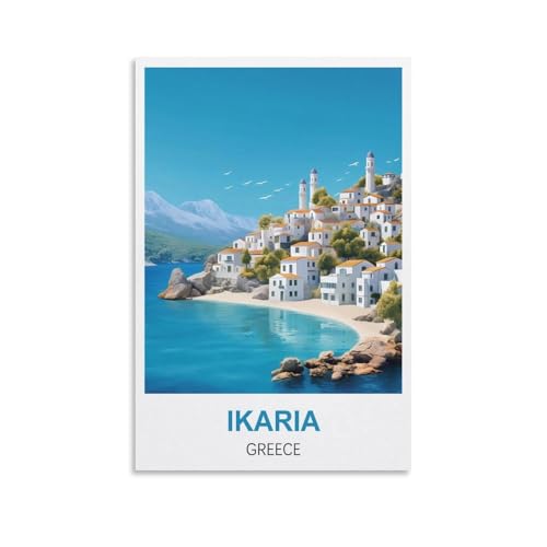Puzzle für Erwachsene, Ikaria, Griechenland, Poster, Papierpuzzle 1000 Teile, Spielzeug für Erwachsene, Dekompressionsspiel, 70 x 50 cm von AFHMZ