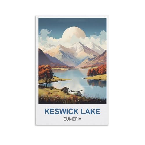 Puzzle für Erwachsene, Keswick Lake Cumbria Poster Papierpuzzle 2000 Teile Spielzeug für Erwachsene Dekompressionsspiel 100x70CM von AFHMZ