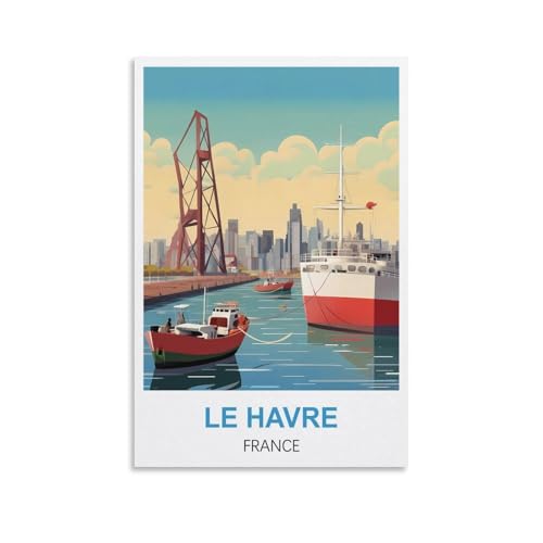 Puzzle für Erwachsene, Le Havre, Frankreich, Puzzle für Erwachsene, Lernspiel, Herausforderungsspielzeug, 1000 Teile, 70 x 50 cm von AFHMZ