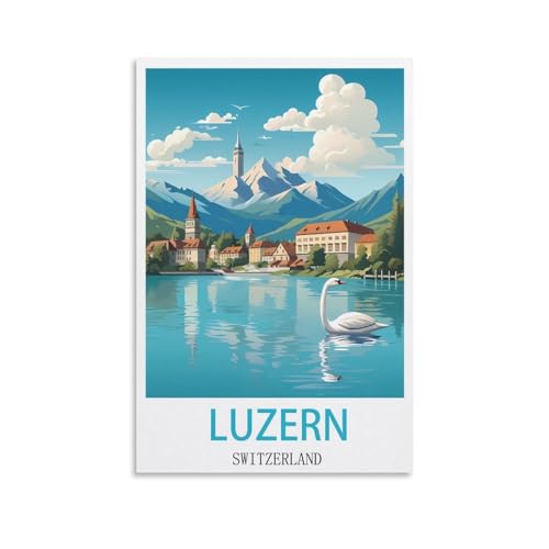 Puzzle für Erwachsene, Luzern, Schweiz, Poster, Papierpuzzle 2000 Teile, Spielzeug für Erwachsene, Dekompressionsspiel, 100 x 70 cm von AFHMZ