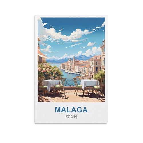 Puzzle für Erwachsene, Malaga, Spanien, Papierpuzzle 1000 Teile, Spielzeug für Erwachsene, Dekompressionsspiel, 70 x 50 cm von AFHMZ