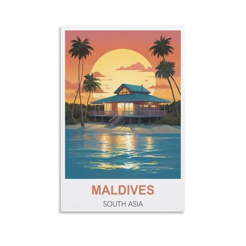 Puzzle für Erwachsene, Malediven, Südasien-Poster, Papierpuzzle 1000 Teile, Spielzeug für Erwachsene, Dekompressionsspiel, 70 x 50 cm von AFHMZ