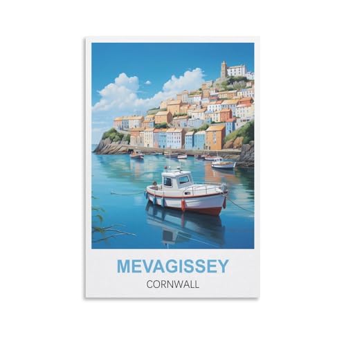 Puzzle für Erwachsene, Mevagissey Cornwall Poster, Papierpuzzle 2000 Teile, Spielzeug für Erwachsene, Dekompressionsspiel, 100 x 70 cm von AFHMZ