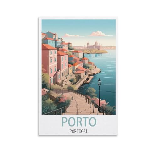Puzzle für Erwachsene, Porto, Portugal-Poster, Papierpuzzle 2000 Teile, Spielzeug für Erwachsene, Dekompressionsspiel, 100 x 70 cm von AFHMZ