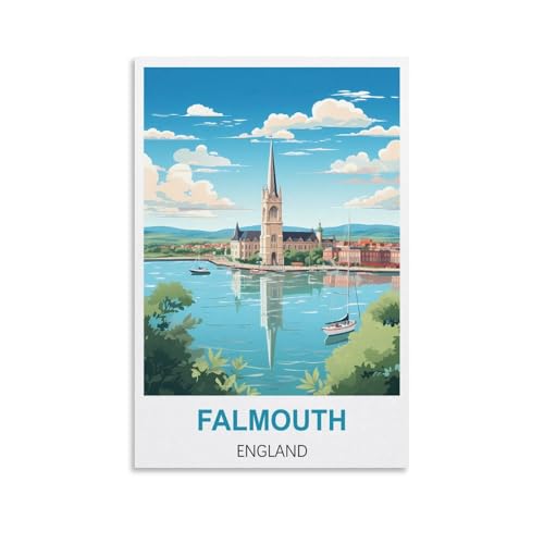 Puzzle für Erwachsene, Poster von Falmouth, England, Puzzle für Erwachsene, Lernspiel, Herausforderungsspielzeug, 2000 Teile, 100 x 70 cm von AFHMZ