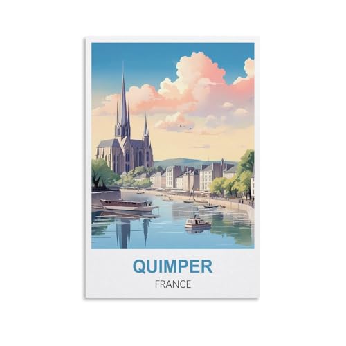 Puzzle für Erwachsene, Quimper, Frankreich, Poster, Papierpuzzle 1000 Teile, Spielzeug für Erwachsene, Dekompressionsspiel, 70 x 50 cm von AFHMZ