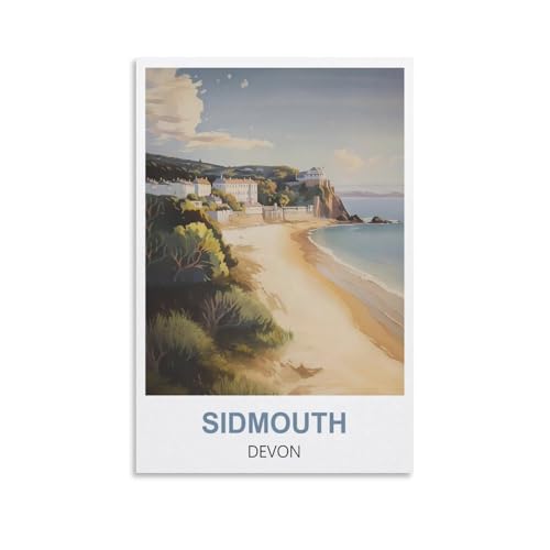 Puzzle für Erwachsene, Sidmouth Devon Poster, Puzzle für Erwachsene, Lernspiel, Herausforderungsspielzeug, 1000 Teile, 70 x 50 cm von AFHMZ