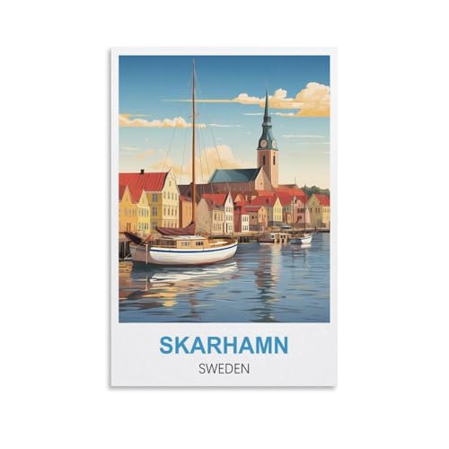 Puzzle für Erwachsene, Skarhamn, Schweden, Puzzle für Erwachsene, Lernspiel, Herausforderungsspielzeug, 2000 Teile, 100 x 70 cm von AFHMZ
