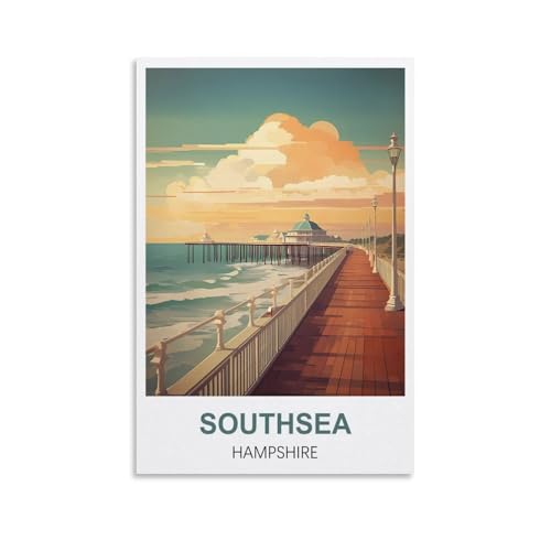 Puzzle für Erwachsene, Southsea Hampshire Poster Puzzles für Erwachsene Lernspiel Herausforderungsspielzeug 1000 Teile 70x50CM von AFHMZ