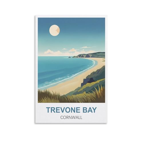 Puzzle für Erwachsene, Trevone Bay Cornwall Poster Papierpuzzle 2000 Teile Spielzeug für Erwachsene Dekompressionsspiel 100x70CM von AFHMZ