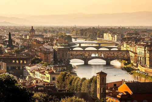 Puzzle für Erwachsene 100 Teile Florenz Toskana unter Abendhimmel 45,5x35,5CM von AFHMZ