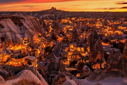 Puzzle für Erwachsene 100 Teile Göreme Nationalpark Kappadokien Türkei 45,5x35,5CM von AFHMZ