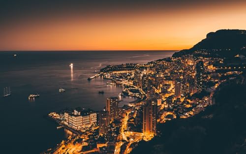 Puzzle für Erwachsene 100 Teile Monte Carlo Sonnenuntergang 45,5x35,5CM von AFHMZ