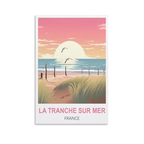 Puzzle für Erwachsene 1000, La Tranche Sur Mer, Frankreich-Poster, Puzzle 1000 Teile für Erwachsene, anspruchsvolle Puzzlespiele, Puzzle für Erwachsene, 70 x 50 cm von AFHMZ
